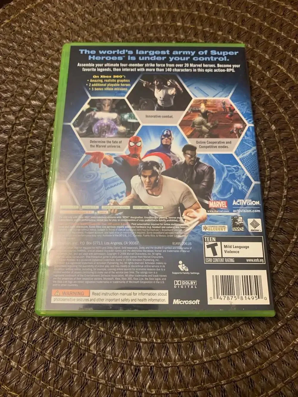 Marvel: Ultimate Alliance (Xbox 360, 2006) Complete Excellent Condition